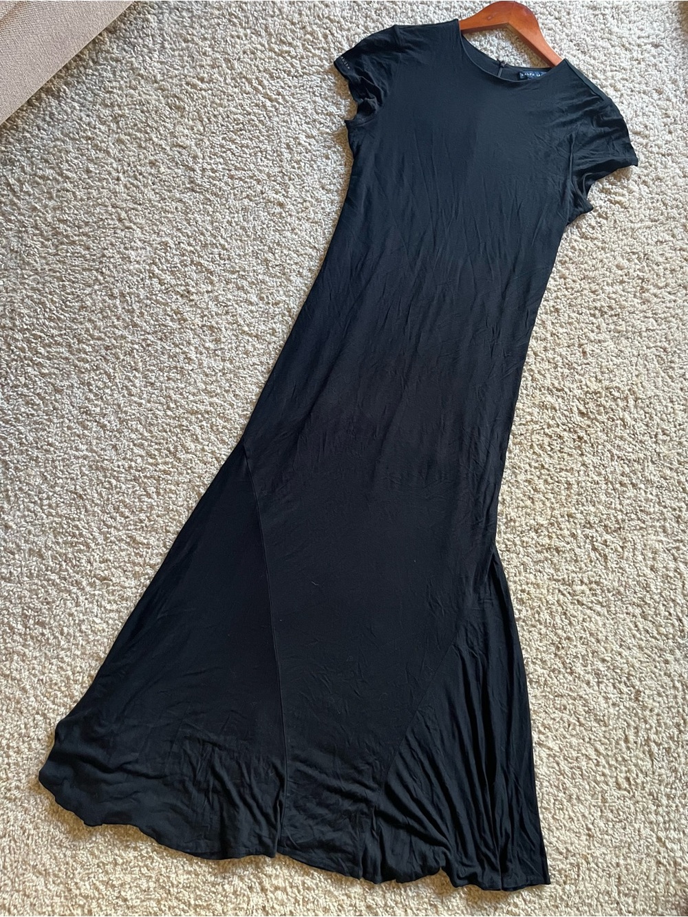 Ralph Lauren Black Short-Sleeve Maxi Dress